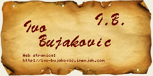 Ivo Bujaković vizit kartica